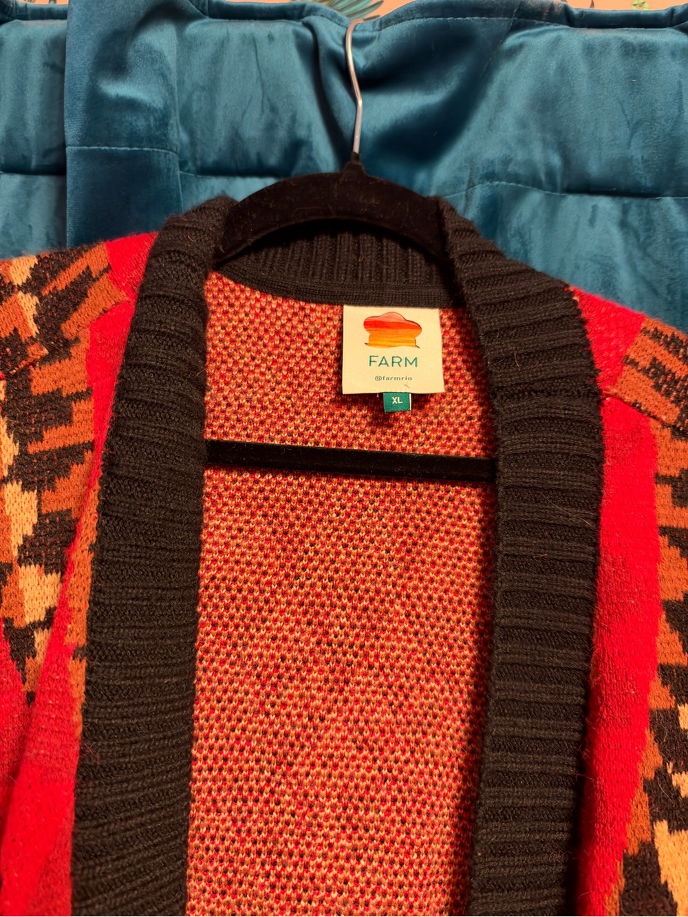 Farm Rio Heart Deco Maxi Cardigan - Picture 5 of 6